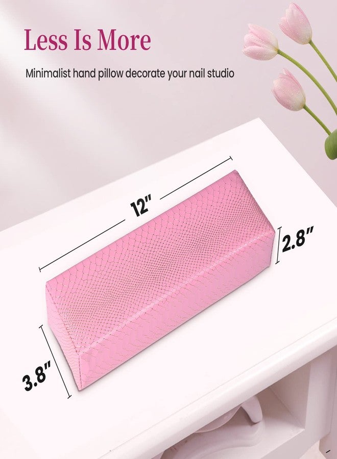 Merterfly Arm Rest for Nails, Easy to Clean Nail Armrest Pillow for Acrylic Nails Sturdy PU Leather Hand Rest Cusion Holder Cute Soft Waterproof for Nail Tech (Black) - Image 4