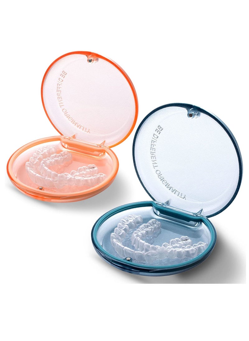 SYOSI - 2 Pack Denture Box Denture Case Dental False Teeth Cleaning Box - Image 1