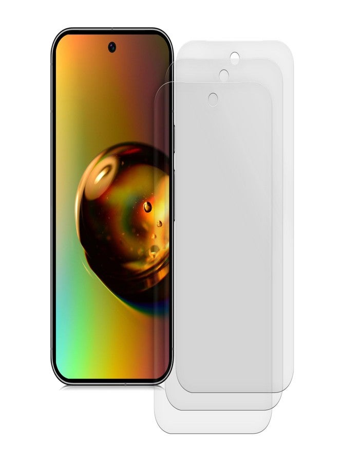 kwmobile Set of 3 Screen Protectors Compatible with Google Pixel 9a - Anti-Glare Anti-Fingerprint Display Films - Matte - Image 4