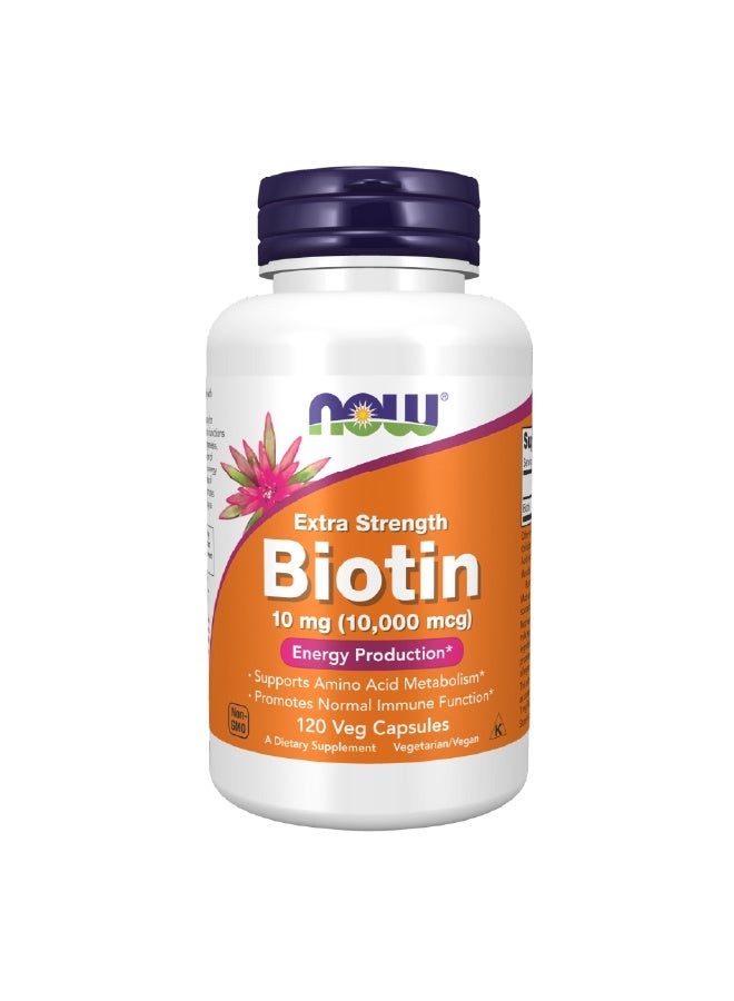 Now Foods Biotin 10 mg - 120 vcaps - Image 1