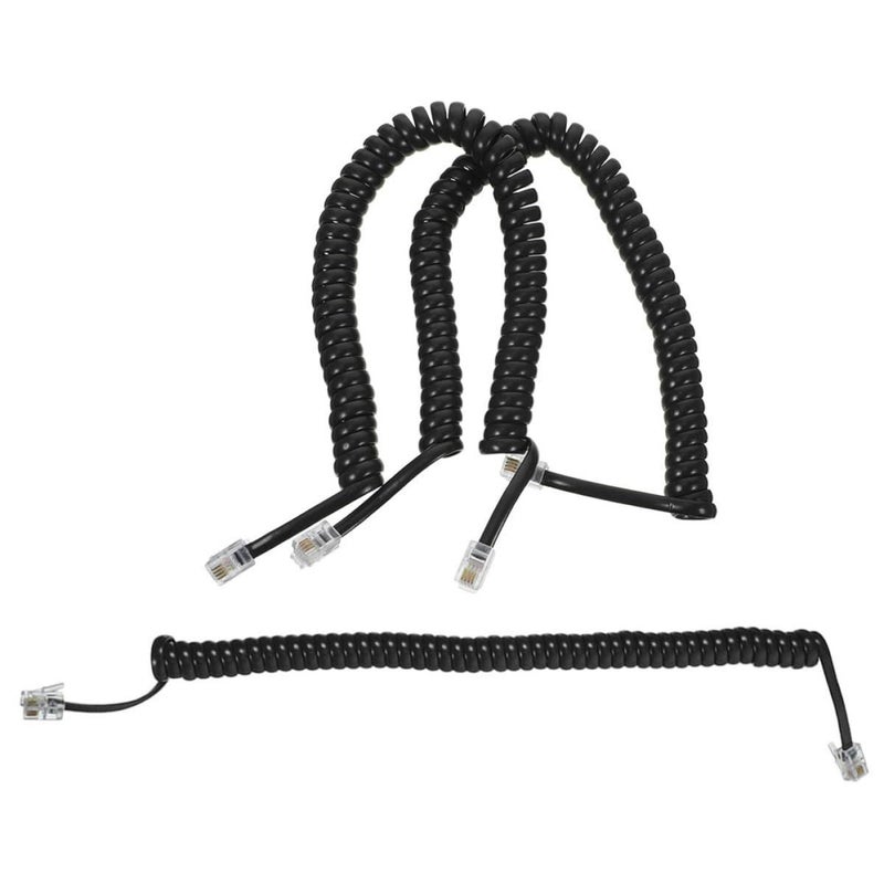 Compatible Coiled Telephone Receiver Cords 3 Pack Short Home Office Phone Wire - Image 2
