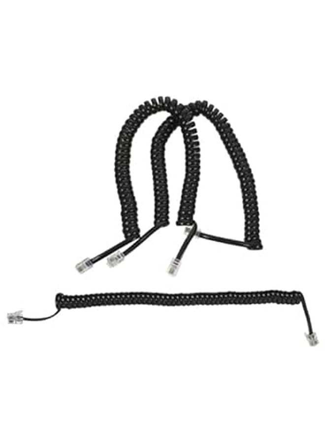 Compatible Coiled Telephone Receiver Cords 3 Pack Short Home Office Phone Wire - Image 1