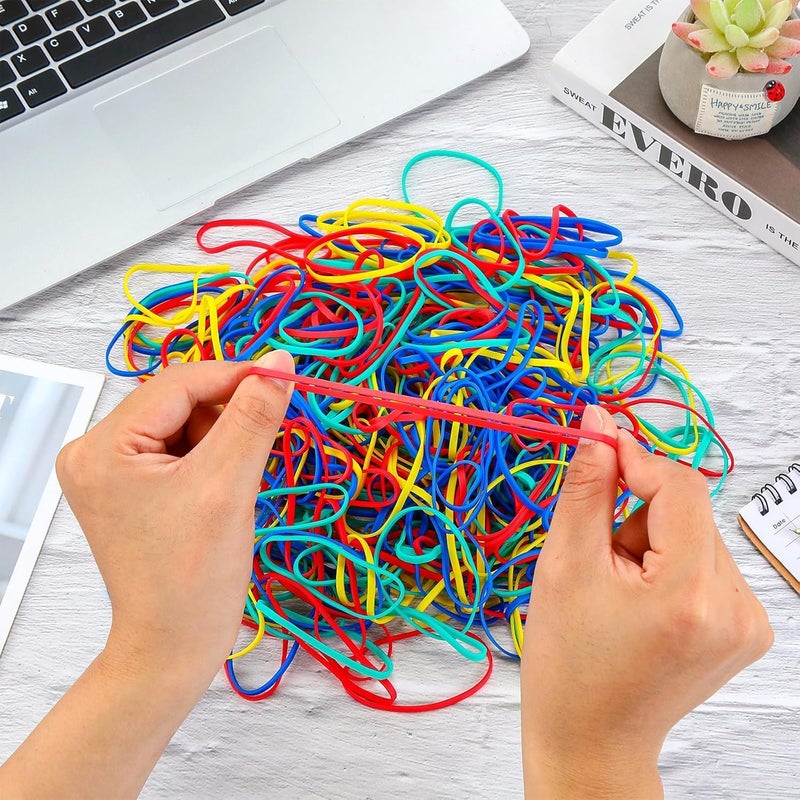 V4L Multicolour Rubber Bands - Durable, Stretchable, and Versatile Elastic Bands for Everyday Use (1 Inch Pack of 500grm) - Image 5