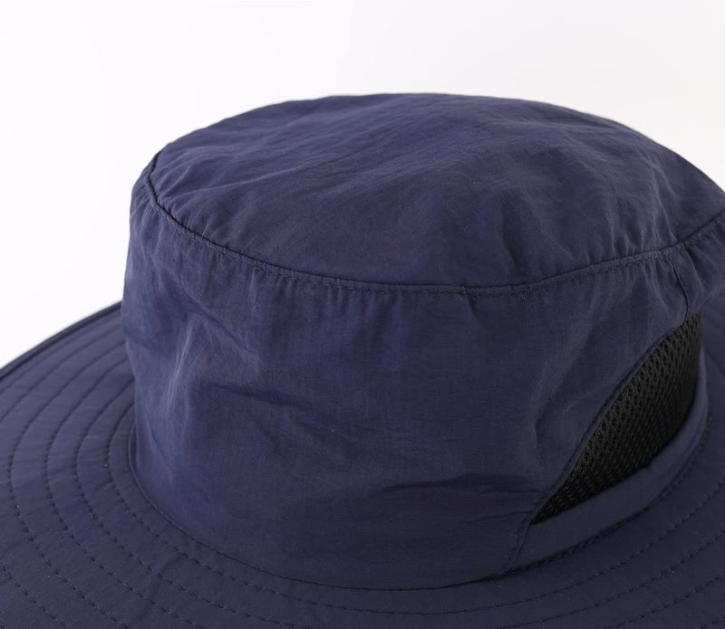 LLmoway Sun Hat for Boys Girls Summer Breathable Quick Dry UV Protection Safari Hat with Strap Navy - Image 5