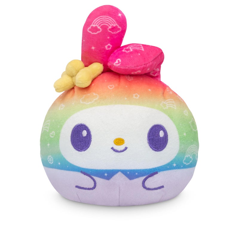 TeeTurtle Reversible Sanrio My Melody and Kuromi Plushie 4-Inch Rainbow Two-Sided Flip Plush Toy with Embroidered Details - Cute Mini Collectible Plush for Kids, Teens, and Adults - Image 2