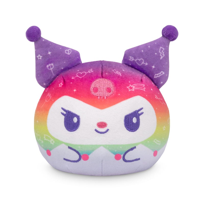 TeeTurtle Reversible Sanrio My Melody and Kuromi Plushie 4-Inch Rainbow Two-Sided Flip Plush Toy with Embroidered Details - Cute Mini Collectible Plush for Kids, Teens, and Adults - Image 1