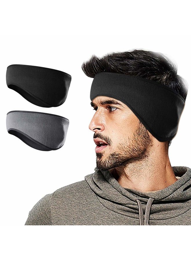 Lauzq Winter Fleece Ear Warmers Muffs Headband for Men Women Kids Ski Running Cycling, One Size - Image 1