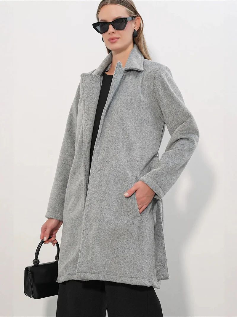 Big Dart BDART Belted Midi Coat with Jacket Collar