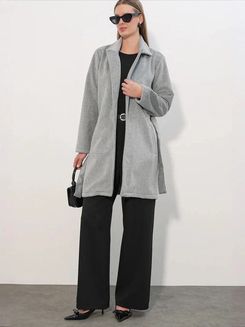 BDART Belted Midi Coat with Jacket Collar