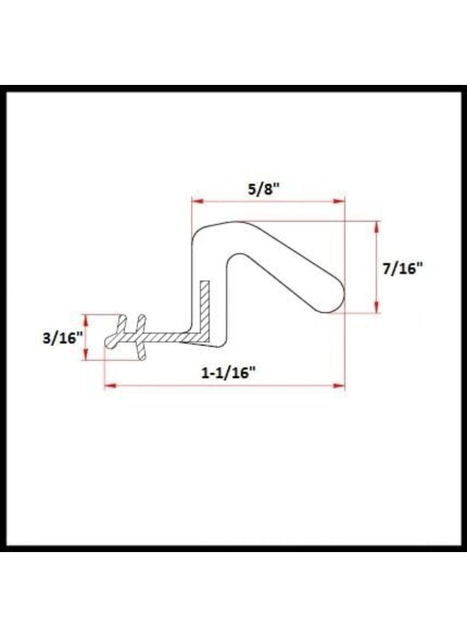 تراسل شريط عازل للأبواب، شريط عازل للأبواب على شكل حرف V بديل لشريط عازل للأبواب على شكل حرف V، شريط عازل للأبواب بفتحة إطار الباب، سهل القطع حسب الحجم - Image 2