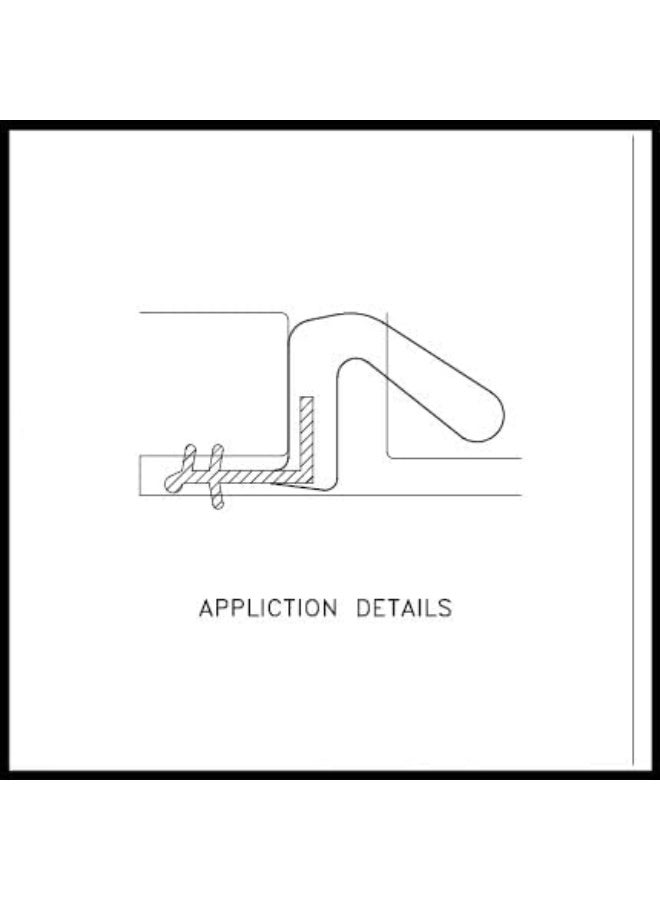 تراسل شريط عازل للأبواب، شريط عازل للأبواب على شكل حرف V بديل لشريط عازل للأبواب على شكل حرف V، شريط عازل للأبواب بفتحة إطار الباب، سهل القطع حسب الحجم - Image 3
