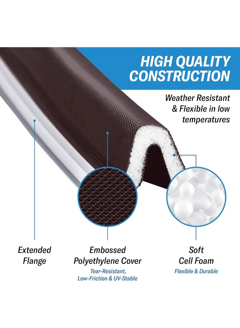 تراسل شريط عازل للأبواب، شريط عازل للأبواب على شكل حرف V بديل لشريط عازل للأبواب على شكل حرف V، شريط عازل للأبواب بفتحة إطار الباب، سهل القطع حسب الحجم - Image 4