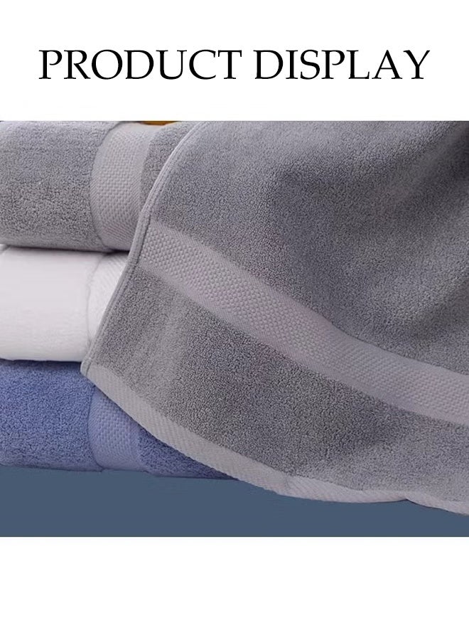 DUNISO منشفة استحمام كبيرة 100% قطن جودة ممتازة فائقة النعومة وامتصاص عالي منشفة استحمام رمادية قطنية كبيرة سميكة لمنطقة الجسم والشعر والمسبح 70*140 سم - Image 4
