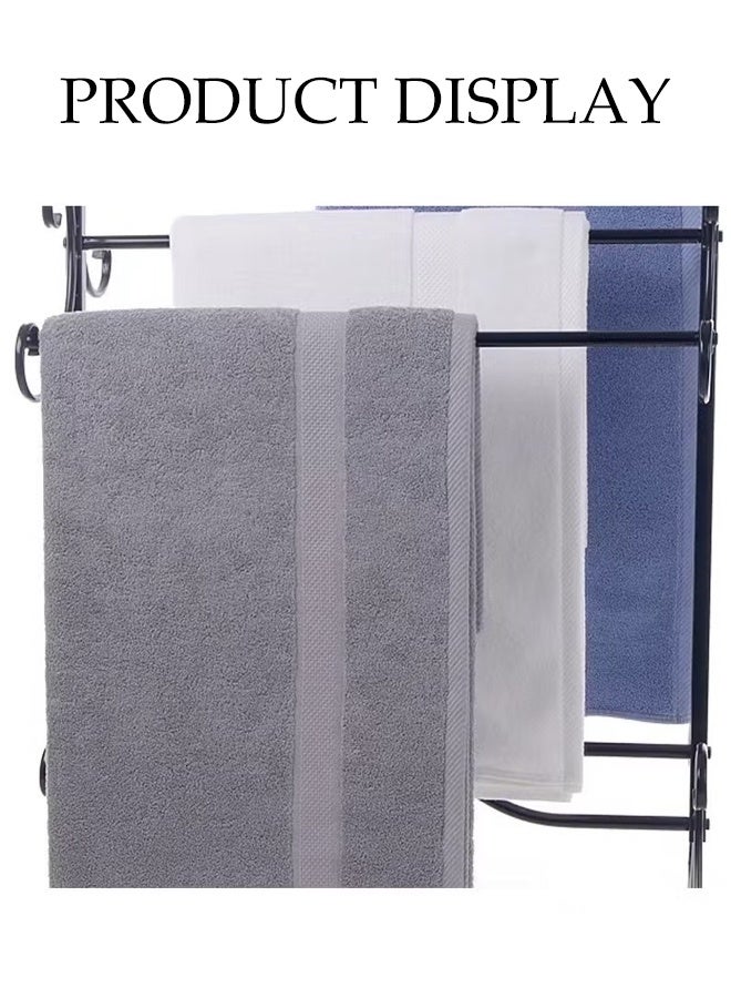 DUNISO منشفة استحمام كبيرة 100% قطن جودة ممتازة فائقة النعومة وامتصاص عالي منشفة استحمام رمادية قطنية كبيرة سميكة لمنطقة الجسم والشعر والمسبح 70*140 سم - Image 5