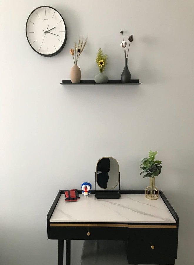 VOHYOV Linear Floating Shelf - Wall Mounted Metal Shelves, Heavy Duty Industrial Modern Steel Black Linear Metal Wall Shelf - Modern Farmhouse Living Room Decor (8-inch X 12-inch) - Image 2
