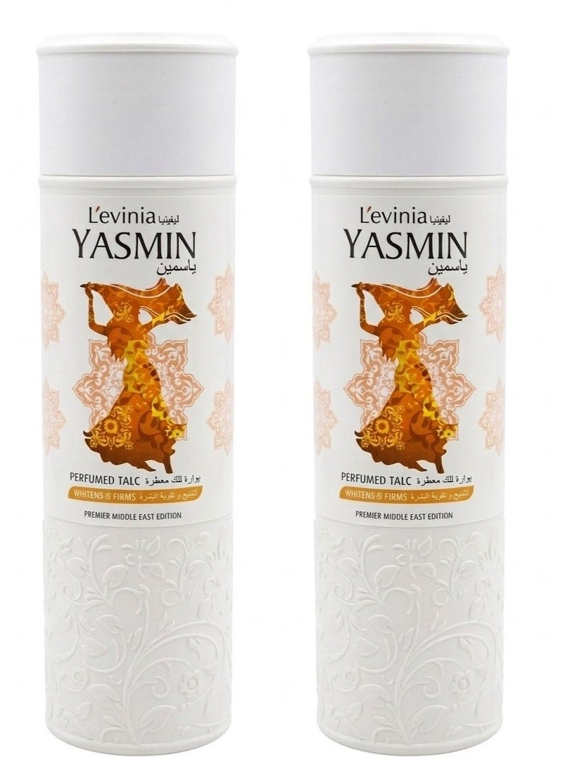 LEVINIA 3Pc LEVINIA Jasmine Talc Powder 125 - Image 1