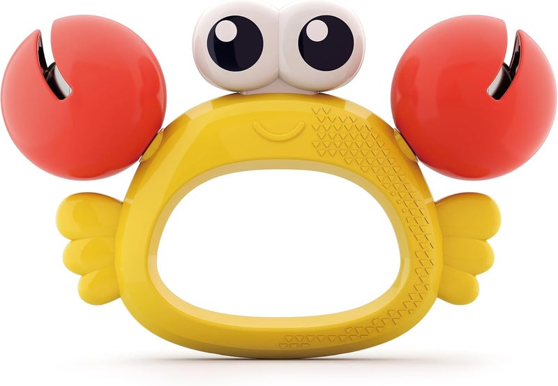 HOLA Crab Orchestra Rattle Baby Teether Activity Toy, Teething Relief, Easy to Grasp, Fine Motor Skills, Bright Colors, Sensory Toys, Baby Toys, Baby Teether, Baby Rattle, Animal Rattle 3M+ - Image 1