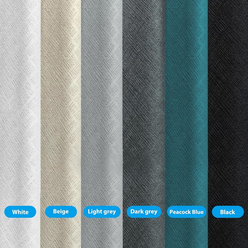 MaKefeile Room Divider Curtains Total Blackout Privacy Curtain Panel Room Thermal Insulated Noise Reduction Curtains for Bedroom Window Living Room Ceiling Track Curtain W 12.5 ft × H 7 ft Grey - Image 4