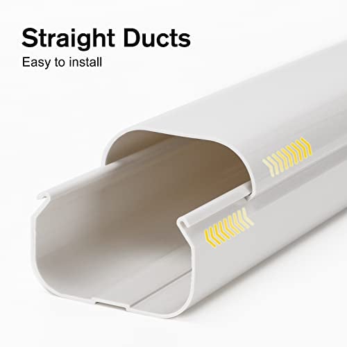 GUEQUITLEX 3" W 7.5 Ft Mini Split Line Set Cover Kit Air Conditioner Decorative PVC Line Cover Kit for Central Air Conditioner Mini Split AC Cover for Outside Heat Pumps Tubing Cover - Image 5