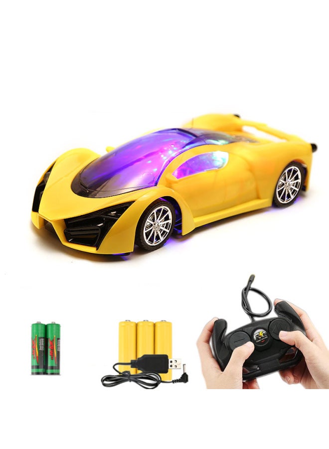 Direct Four-way Remote Control Car Stall Toys Boys Toy Car Children's Electric Car A Generation Of Hair-Color:Blue Cloth (with Rechargeable Battery + Charging Cable)  - Image 2
