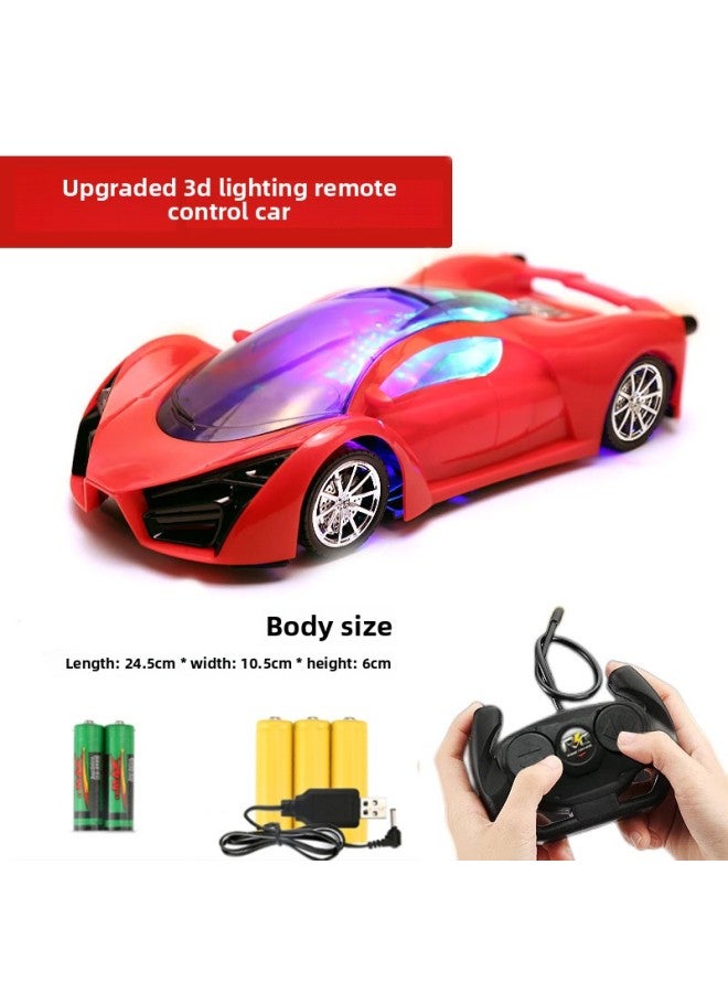 Direct Four-way Remote Control Car Stall Toys Boys Toy Car Children's Electric Car A Generation Of Hair-Color:Blue Cloth (with Rechargeable Battery + Charging Cable)  - Image 3