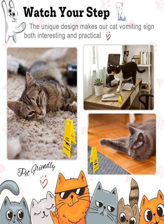 Joyline Mini Cat Vomit Sign - Perfect Gag Gift for Cat Lovers and Humor Enthusiasts (2-Cat Vomit Sign) - Image 4