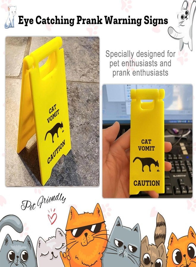 Joyline Mini Cat Vomit Sign - Perfect Gag Gift for Cat Lovers and Humor Enthusiasts (2-Cat Vomit Sign) - Image 3