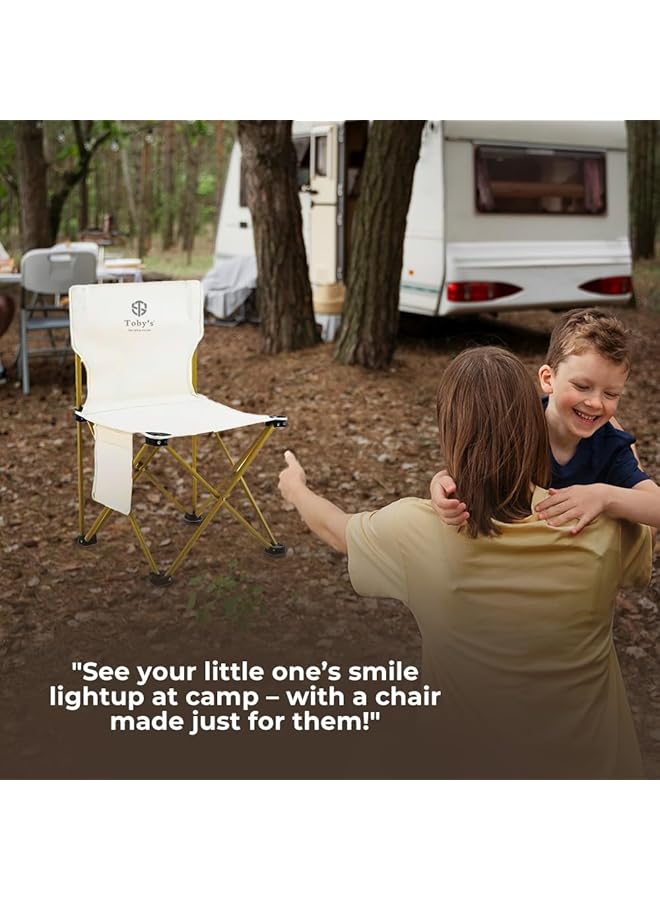 Toby's Camping Ultralight Portable Folding Light Aluminum Chair with Nylon Seat and Lightweight Carrying Bag for Outdoor Travel (39x39x65cm) - Image 2
