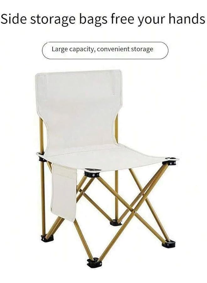 Toby's Camping Ultralight Portable Folding Light Aluminum Chair with Nylon Seat and Lightweight Carrying Bag for Outdoor Travel (39x39x65cm) - Image 3