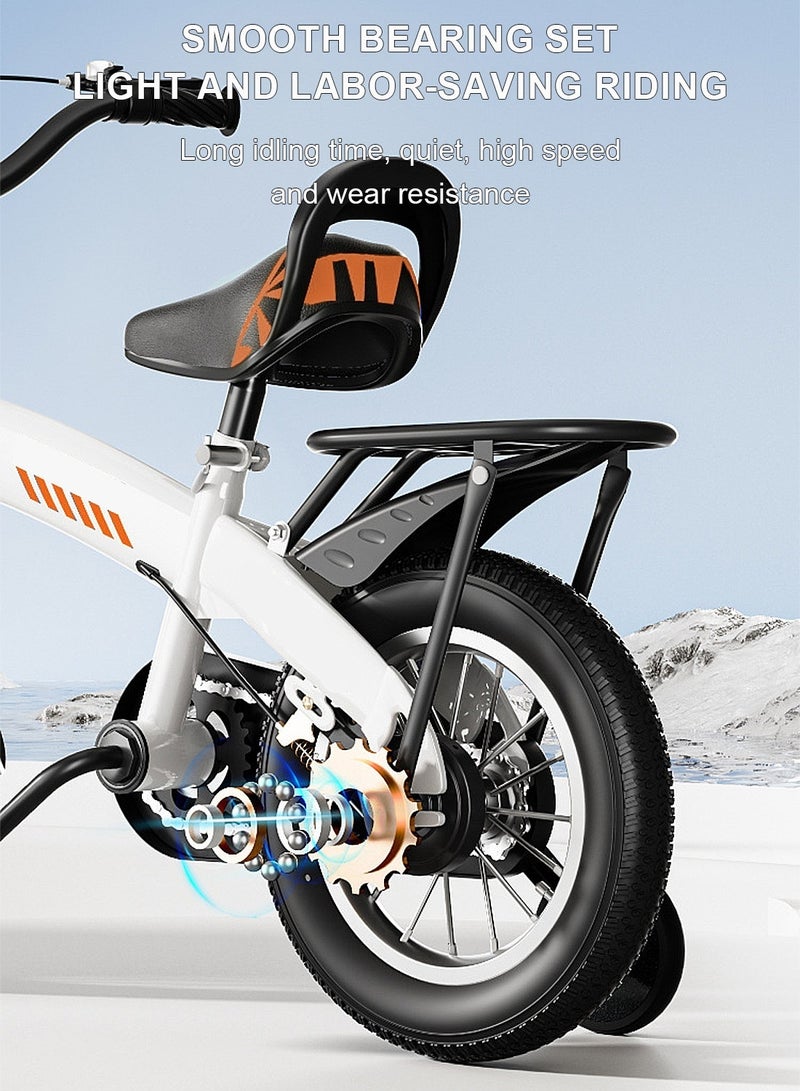 MaBaby دراجة للأطفال 12-14-16-18 بوصة، مع مقعد خلفي للركاب ومقعد قابل للتعديل، دراجة للأطفال من 2-10 سنوات للأولاد والبنات - Image 2