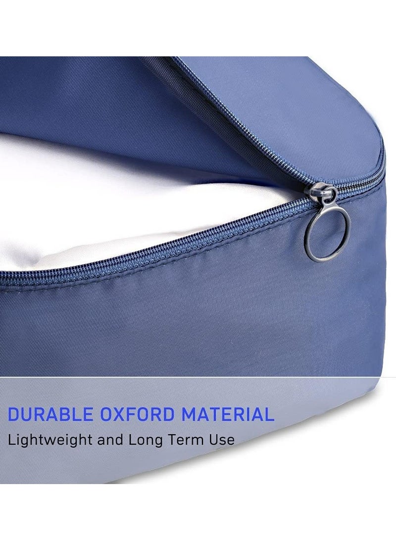 Nature Dream 7Pcs SET Travel Luggage Clothes Organizer Packing Cubes Set Storage Bag Waterproof Laundry Bag Traveling Accessories (Navy Blue) - Image 5