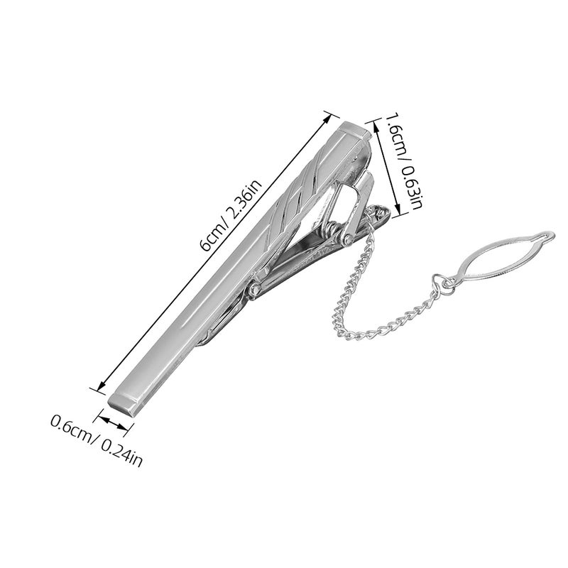 2PCS Tie Clips for Men Fashion Business Style Necktie Clasp Metal Clips for Wedding Party Banquet Business Meetings - Image 4