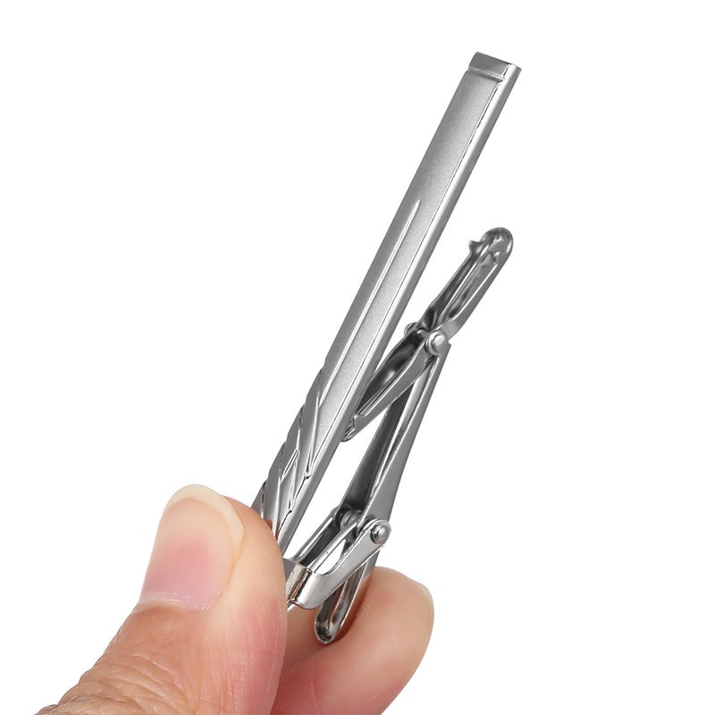 2PCS Tie Clips for Men Fashion Business Style Necktie Clasp Metal Clips for Wedding Party Banquet Business Meetings - Image 3