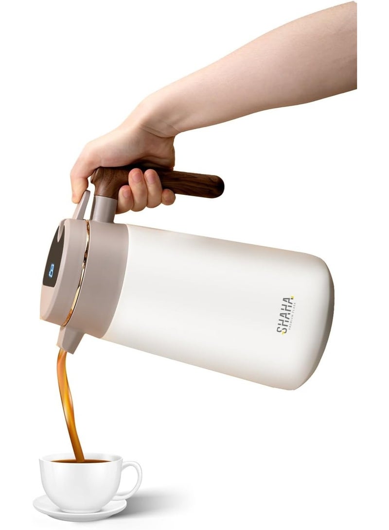 Shaha Smart Vacuum Flask, 1.7 Liter Capacity, White - Image 2