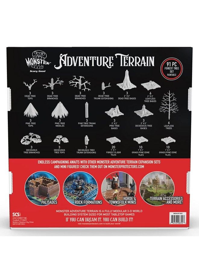 Monster Protectors Monster Adventure Terrain 91Pc Paintable Forest Tree Set Fully Modular Stackable 3D Tabletop World Builder Use Alone Or W/ Other Sets Compatible With Dnd Dungeons Dragons Pathfinder & All Rpg Games  - Image 5