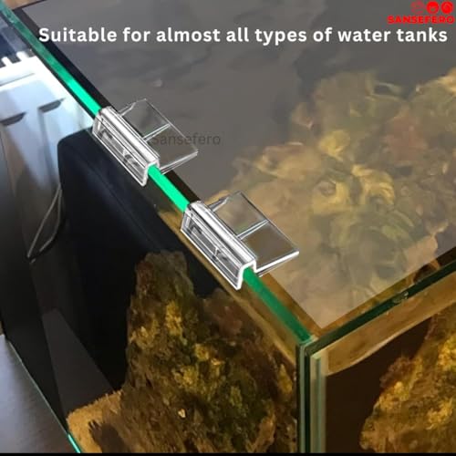 SANSEFERO Premier Plants Acrylic Aquarium Fish Tank Lid Cover Support Clip Clamp For Rimless Aquarium And Glass Top,Plastic Aquarium Hoods 6 Pieces (3 Pcs Grid Divider & 6 Pieces 10 MMHolder) - Image 5