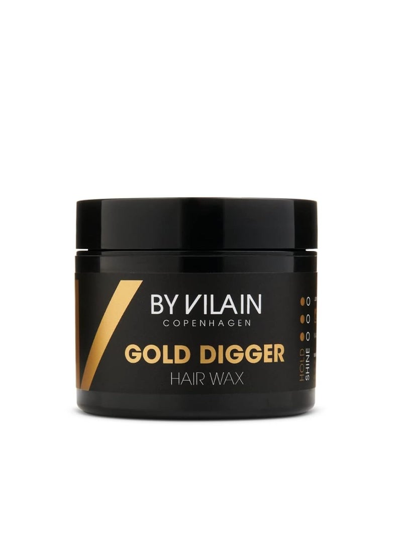 By Vilain - By Vilain Gold Digger Hair Wax - Super Strong Hold Matte Finish Clean Cut Look Long Lasting Hair Pomade Easy to Style for Fullness & Texture Smoothing & Slick Hair Molding Wax Paste Gel for Men 65ml - Image 1