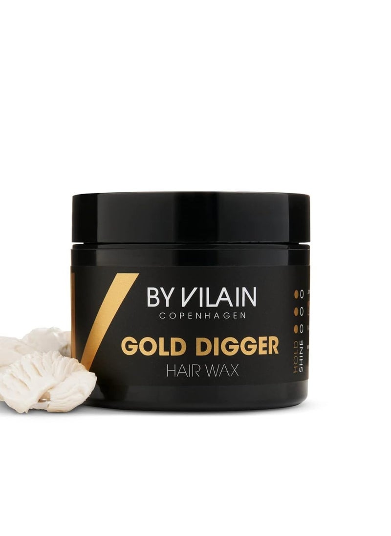 By Vilain - By Vilain Gold Digger Hair Wax - Super Strong Hold Matte Finish Clean Cut Look Long Lasting Hair Pomade Easy to Style for Fullness & Texture Smoothing & Slick Hair Molding Wax Paste Gel for Men 65ml - Image 1