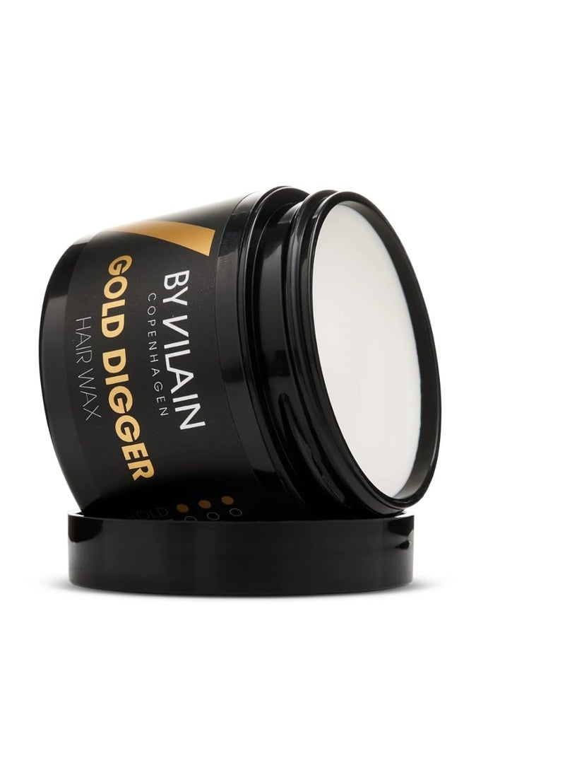 By Vilain - By Vilain Gold Digger Hair Wax - Super Strong Hold Matte Finish Clean Cut Look Long Lasting Hair Pomade Easy to Style for Fullness & Texture Smoothing & Slick Hair Molding Wax Paste Gel for Men 65ml - Image 1