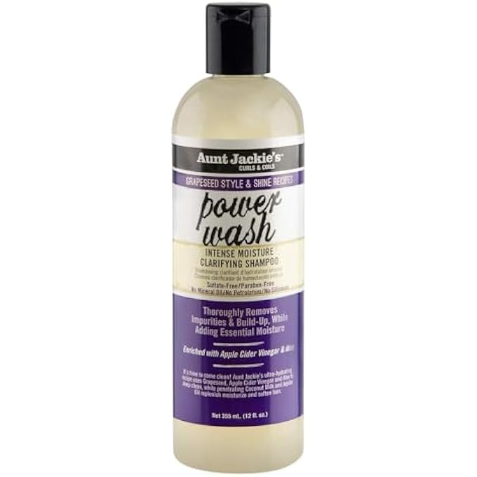 Aunt Jackie's POWER WASH INTENSE MOISTURE CLARIFYING SHAMPOO 355ML - Image 1