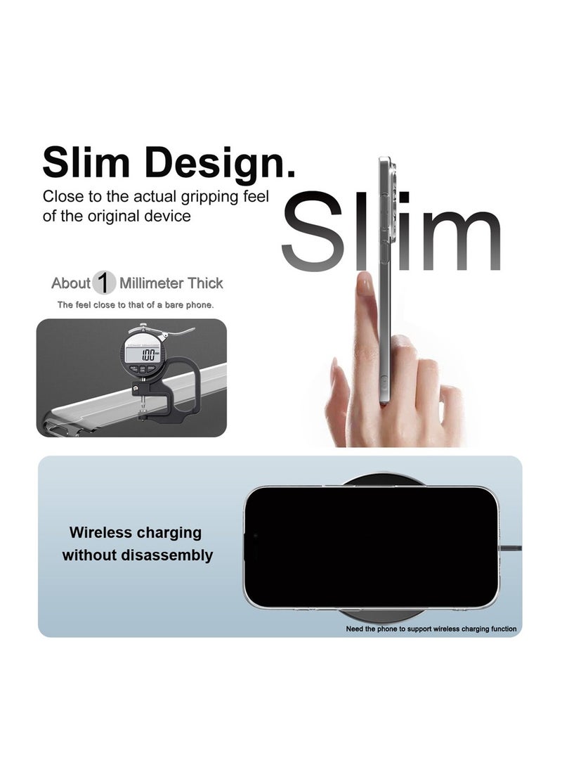 دبليو تيك غطاء واقي لجهاز آبل آيفون 17 برو ماكس 5G 2025 من مادة TPU مقاوم للصدمات، نحيف، مقاوم للسقوط بكامل الجسم من الكريستال الواضح من بلاستيك PC الصلب (MCTPTN) - شفاف - Image 5