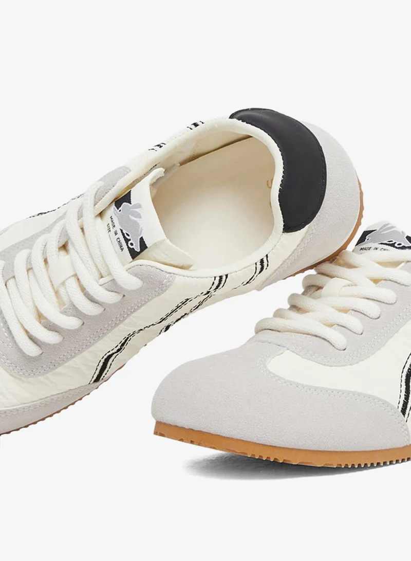 Styli Active  Retro Side Striped Lace Up Sneakers for Women | Best Price UAE