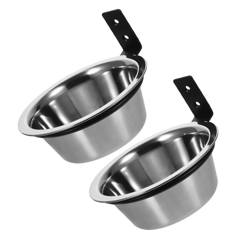 2 Pack Elevated Wall Mounted Dog Bowls 6 Inch Raised Pet Feeder For Small Dogs Space Saving - Image 2