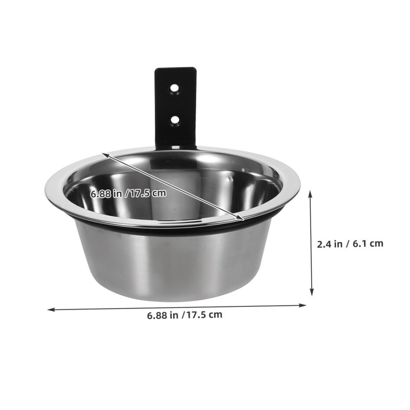 2 Pack Elevated Wall Mounted Dog Bowls 6 Inch Raised Pet Feeder For Small Dogs Space Saving - Image 3