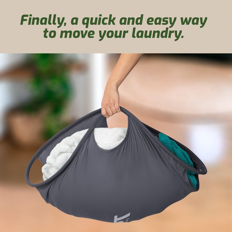 Laundry Turtle Collapsible Laundry Basket | Revolutionary Foldable Laundry Hamper | Innovative Laundry Basket for Dirty Clothes Washing & Dryer Removal Portable Laundry Grabber (Grey, Large) - Image 3