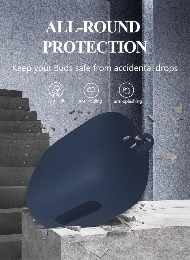 Silicone Case for Anker Soundcore C30i, Soft Slim Skin friendly Cover Shockproof Cover with Carabiner - Blue - Image 5