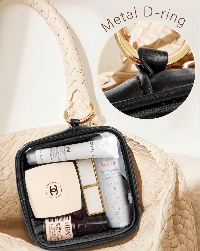 LETGO Clear Makeup Bags - TSA Approved Toiletry Bags with Zipper,Clear Toiletry Bag(Mini Black) - Image 3