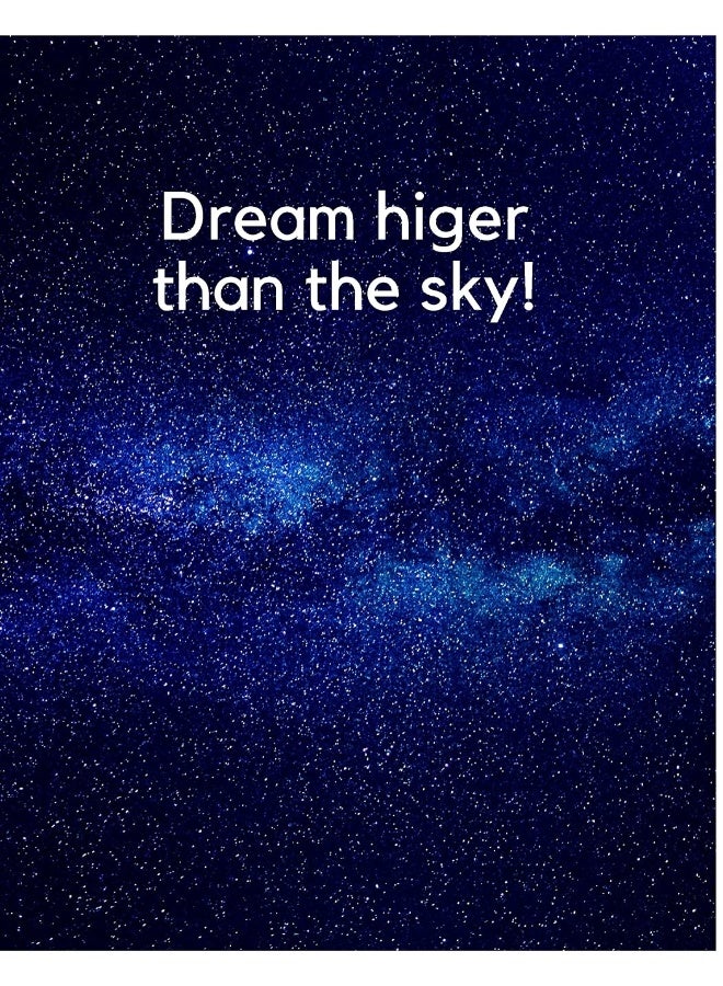 Sky Notebook: Dream higer than the sky! Touch the stars! Happy Notebook / Journal Gift: 120 Pages - 8.5 x 11 inches - Image 1