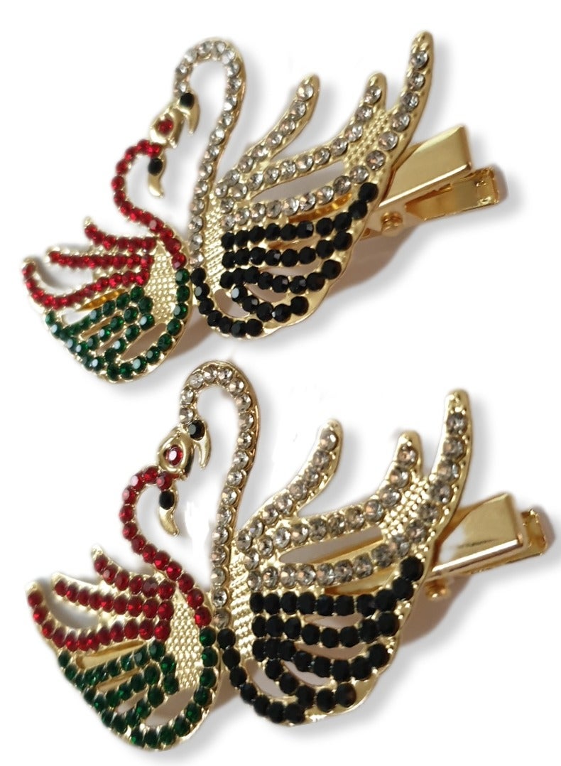 الزعابية مشبك شعر علم الإمارات العربية المتحدة على شكل وزتان - Image 1