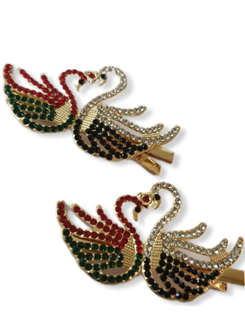 الزعابية مشبك شعر علم الإمارات العربية المتحدة على شكل وزتان - Image 2